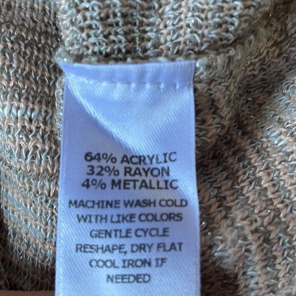 Absolutely Creative Worldwide Shimmering Aztec Cowl Neck Sweater (Medium) - Picture 10 of 10